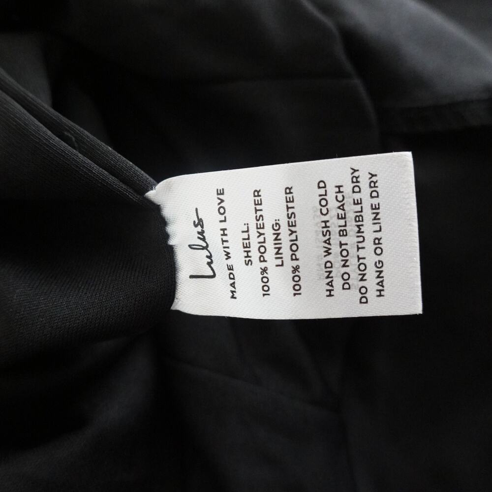 Lulus Dress Women M Fabulous Festivities Black Strapless Ruffled Cutout NEW - Picture 12 of 15